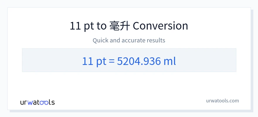 11 Pints 到 毫升 轉換