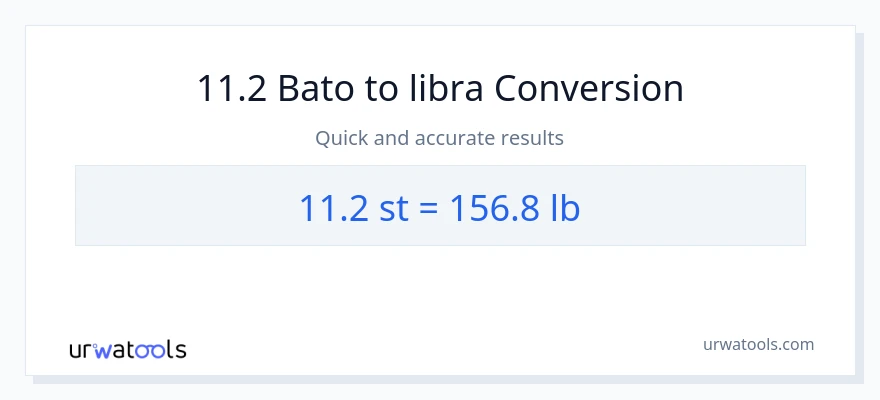 11.2 Mga bato patungong Lbs na conversion