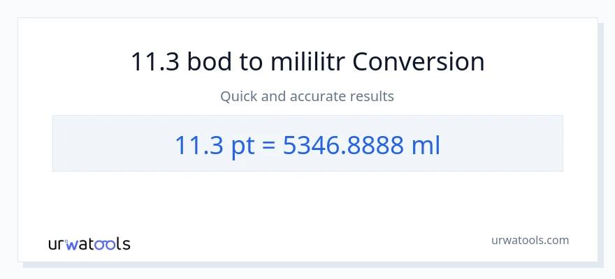 Konverze z Pints na mililitrů: 11.3