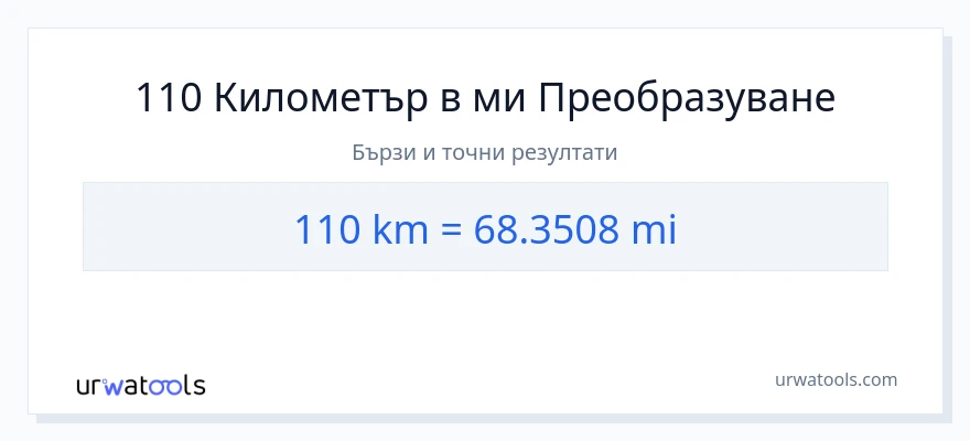 110 конверсия от километри до мили