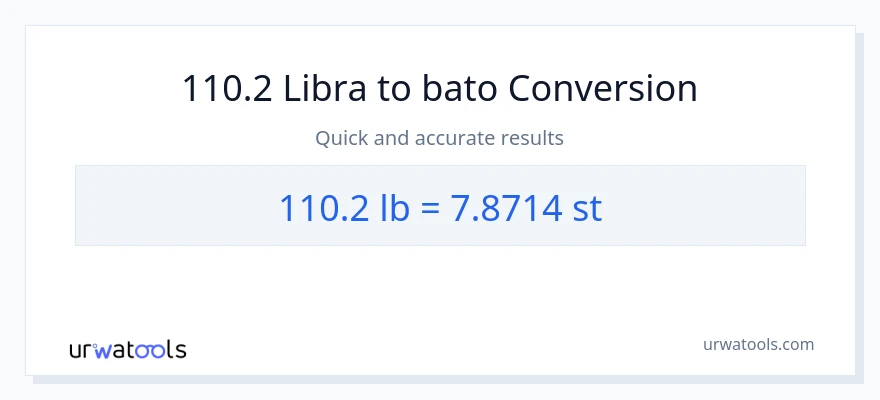 110.2 Lbs patungong Mga bato na conversion