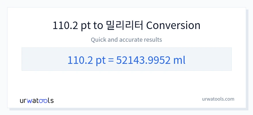 110.2 Pints에서 밀리리터으로의 변환