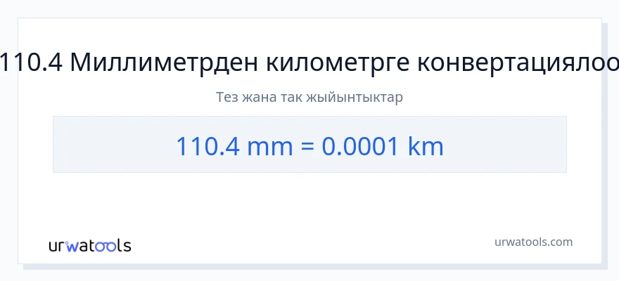 110.4 миллиметр дан километр га конверсия