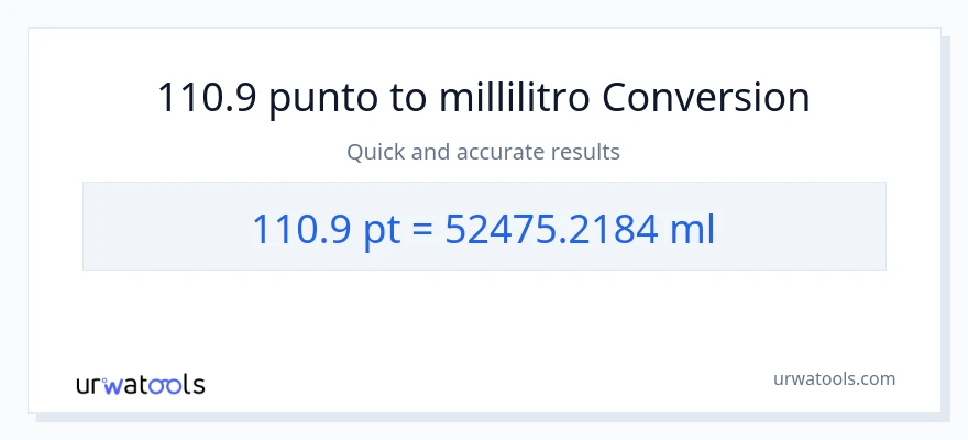 Conversione da 110.9 Pints a millilitri