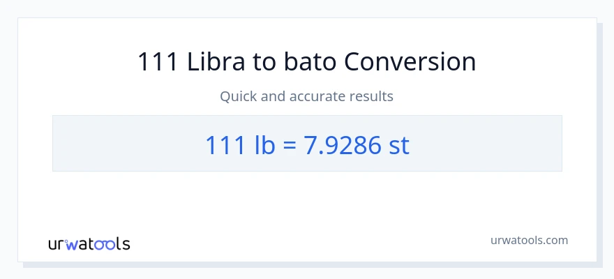 111 Lbs patungong Mga bato na conversion