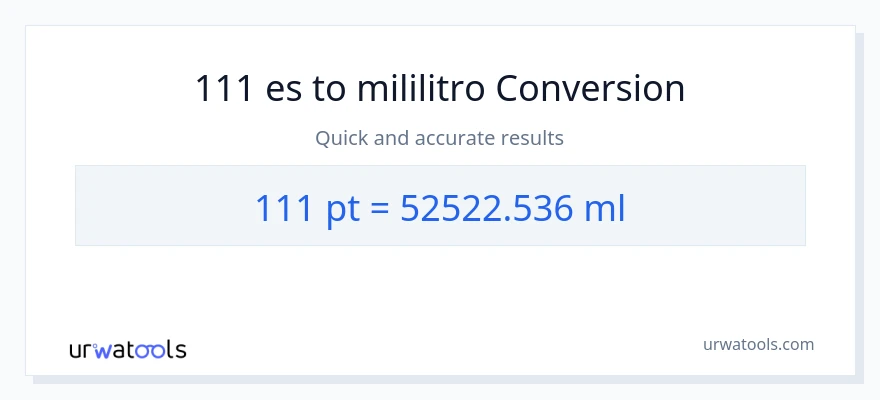Conversión de 111 Pints a mililitros