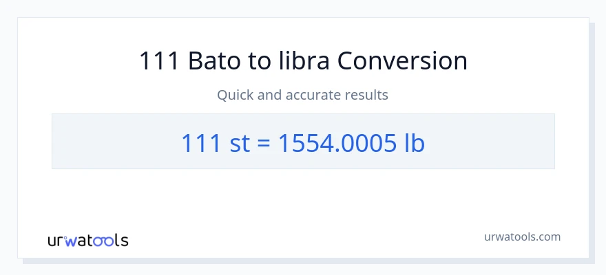 111 Mga bato patungong Lbs na conversion