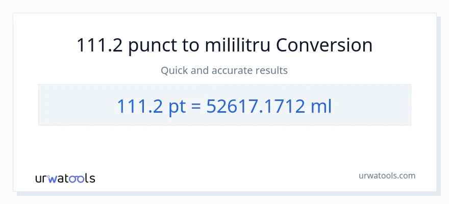 Conversie 111.2 Pints la mililitri