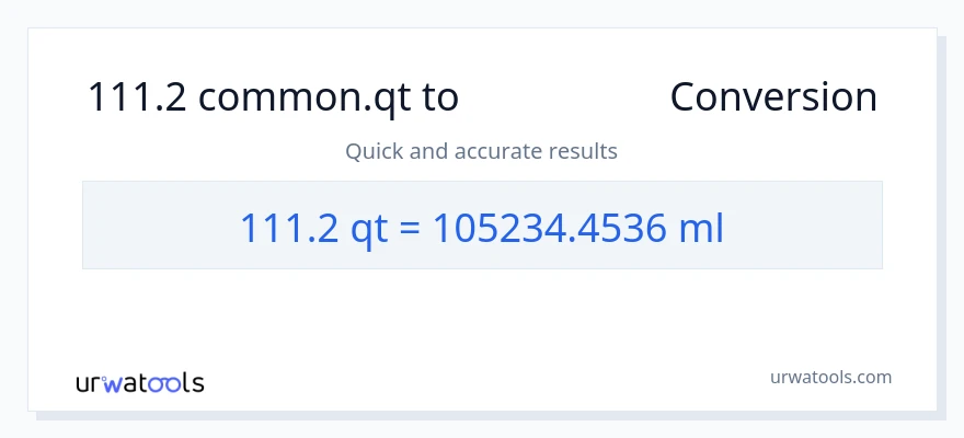 تبدیل 111.2 Quarts به میلی‌لیتر
