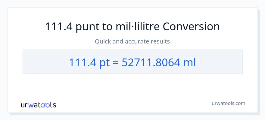 Conversió de 111.4 Pints a mil·lilitres