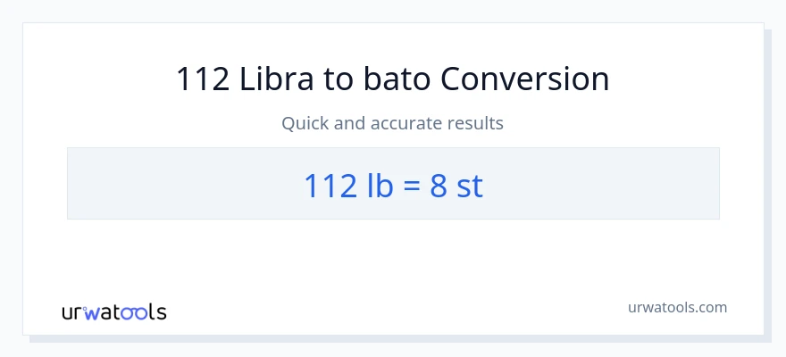 112 Lbs patungong Mga bato na conversion