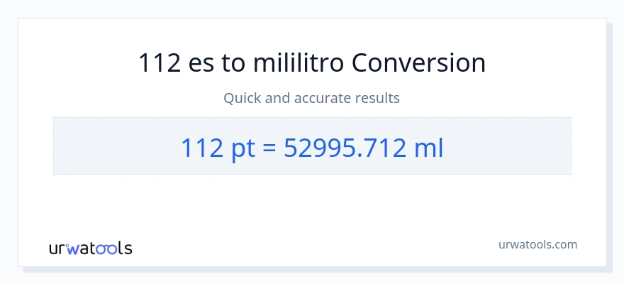 Conversión de 112 Pints a mililitros