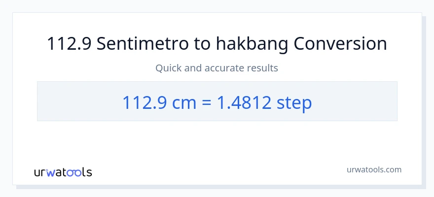112.9 Mga Sentimetro patungong mga hakbang na conversion