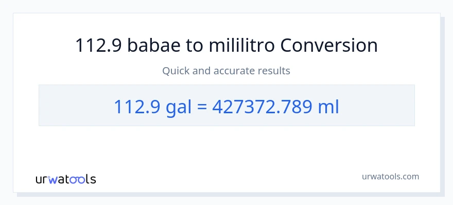 112.9 Mga galon patungong mga mililitro na conversion