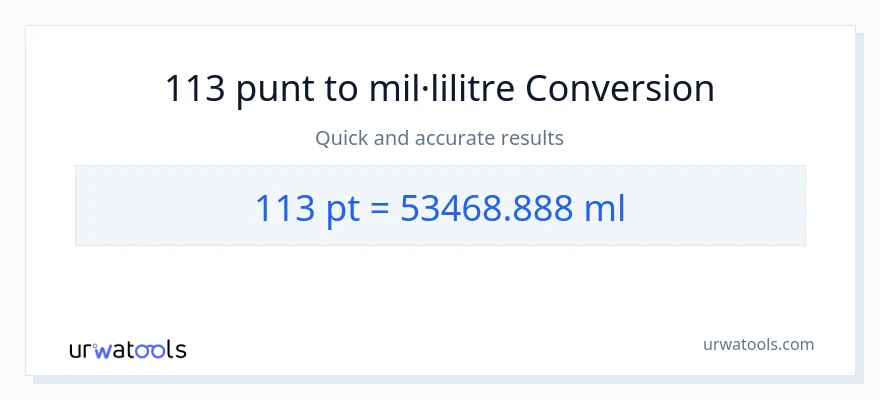 Conversió de 113 Pints a mil·lilitres