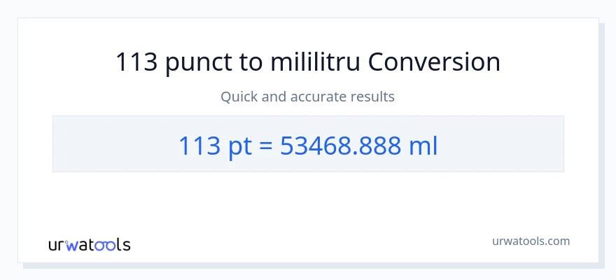 Conversie 113 Pints la mililitri