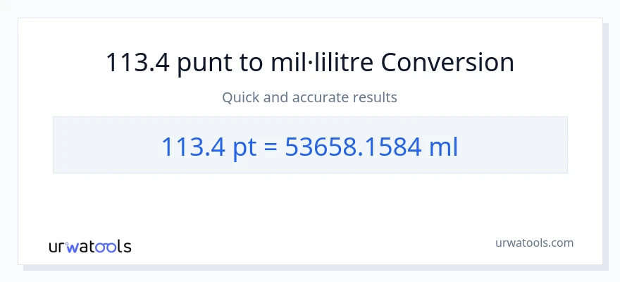 Conversió de 113.4 Pints a mil·lilitres