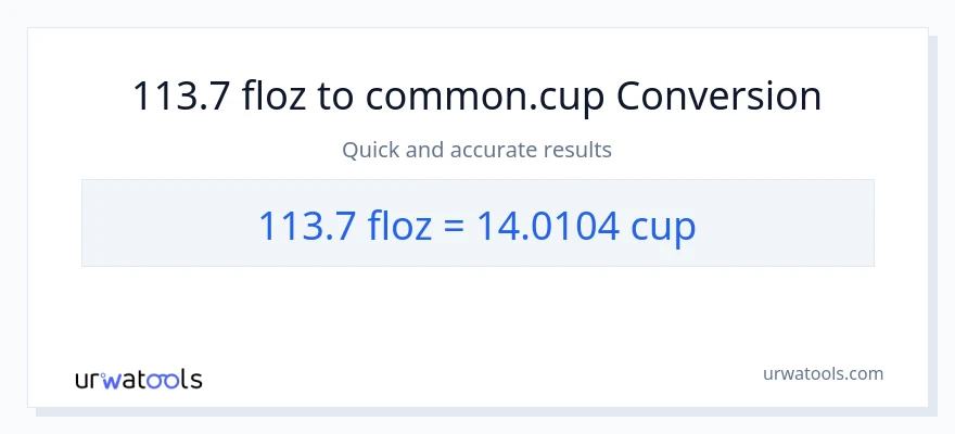 Conversió de 113.7 unces fluides a tasses