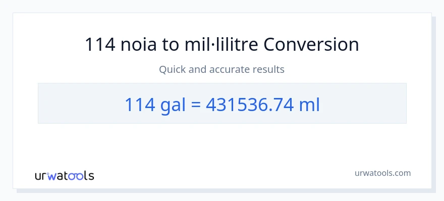 Conversió de 114 Galons a mil·lilitres