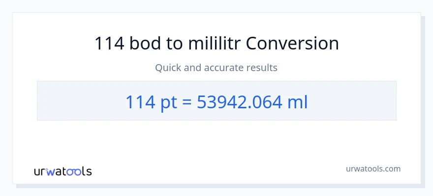 Konverze z Pints na mililitrů: 114