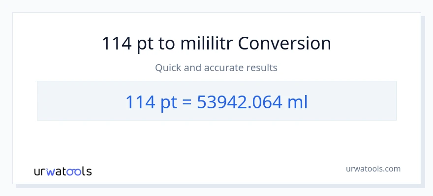 Konwersja 114 Pints do mililitry