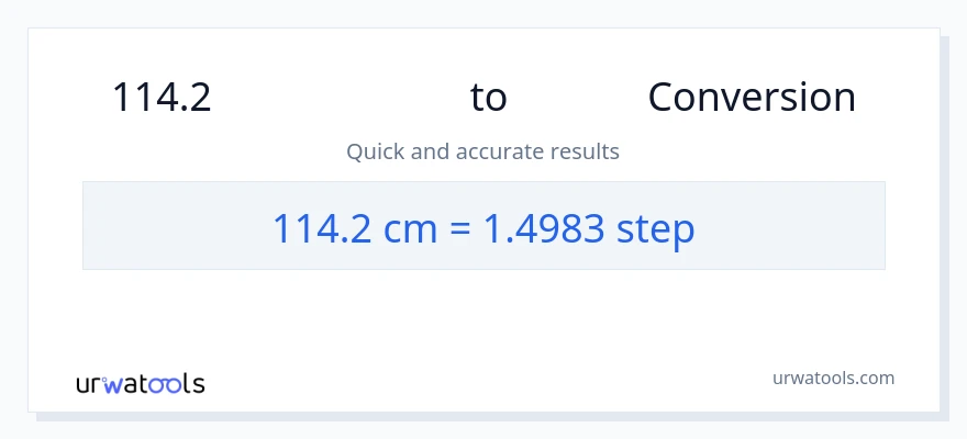 114.2 సెంటీమీటర్లు నుండి దశలు కు మార్పిడి