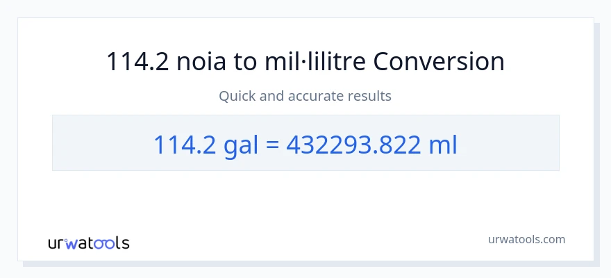 Conversió de 114.2 Galons a mil·lilitres