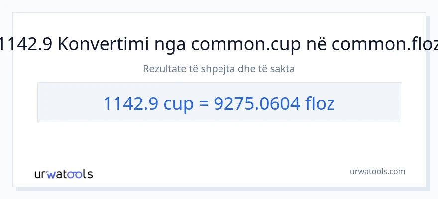 Konvertimi 1142.9 gota në ons lëngjesh