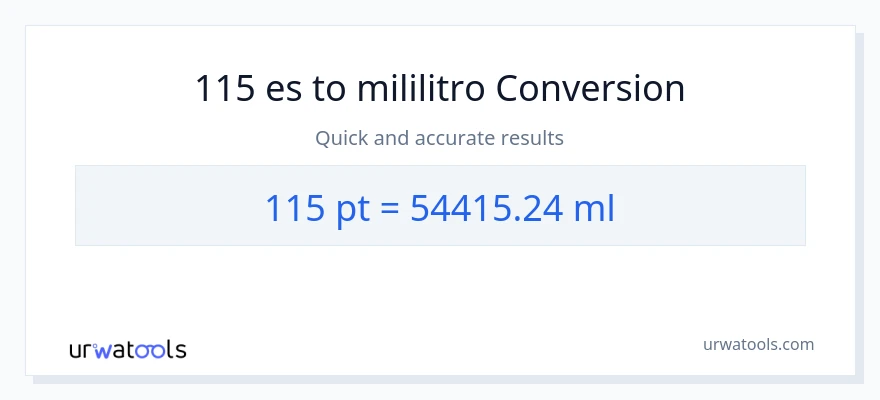 Conversión de 115 Pints a mililitros