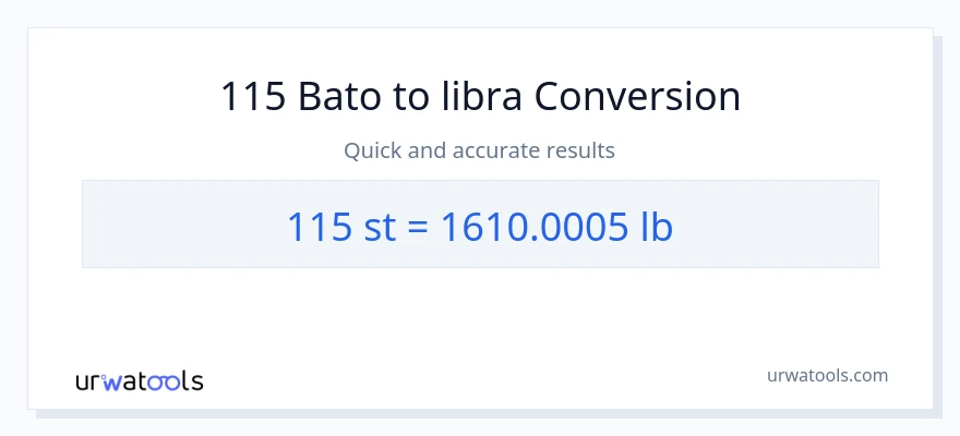 115 Mga bato patungong Lbs na conversion