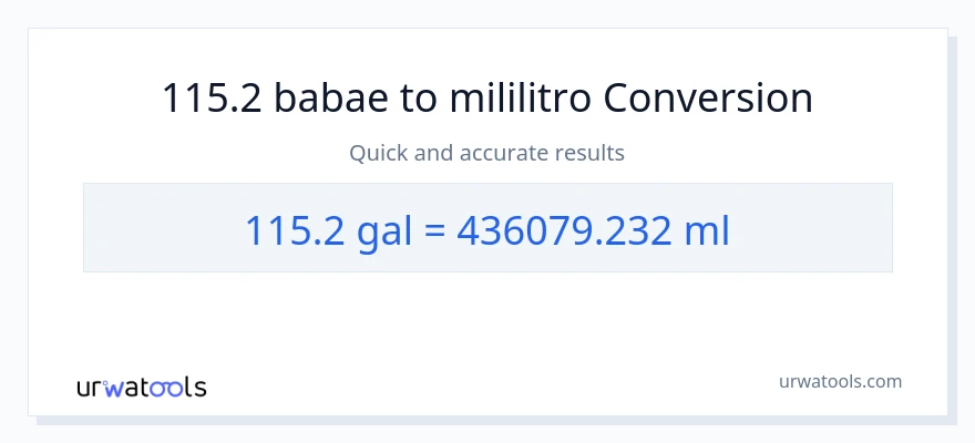 115.2 Mga galon patungong mga mililitro na conversion