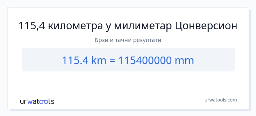 Конверзија од километри до милиметри: 1}
