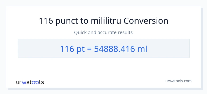 Conversie 116 Pints la mililitri