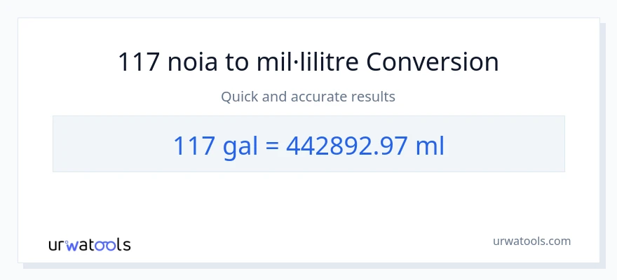 Conversió de 117 Galons a mil·lilitres
