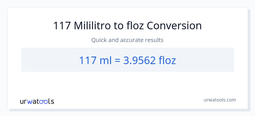 117 mga mililitro patungong mga onsa ng likido na conversion