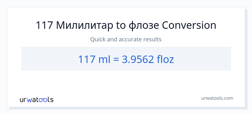 Конверзија од милилитри до течне унце: 1}