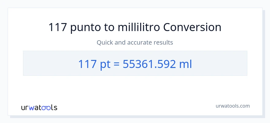 Conversione da 117 Pints a millilitri