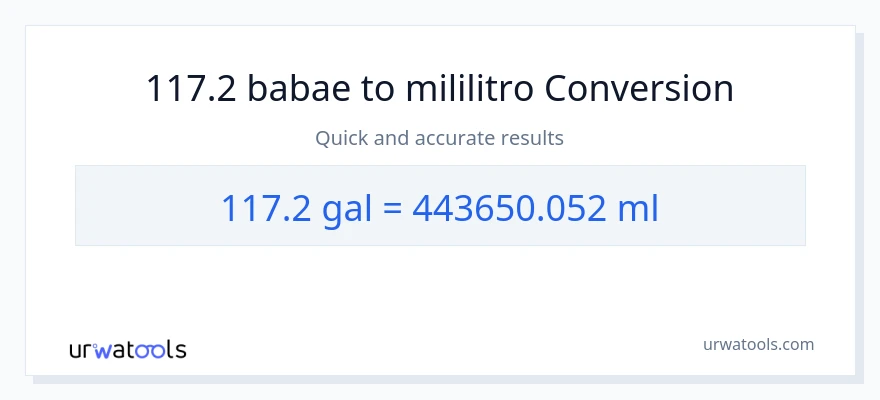 117.2 Mga galon patungong mga mililitro na conversion