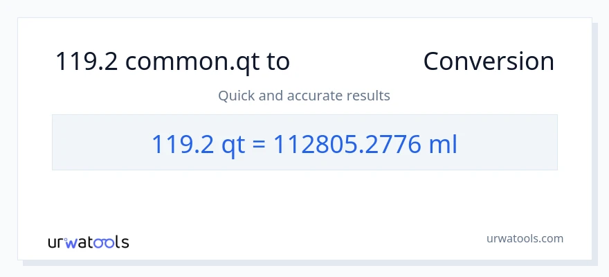 تبدیل 119.2 Quarts به میلی‌لیتر