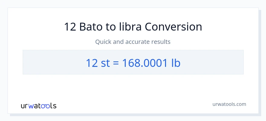 12 Mga bato patungong Lbs na conversion