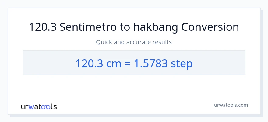 120.3 Mga Sentimetro patungong mga hakbang na conversion