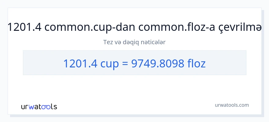 1201.4 fincanlar-dən maye unsiya-ə çevrilmə