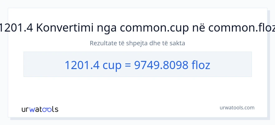 Konvertimi 1201.4 gota në ons lëngjesh