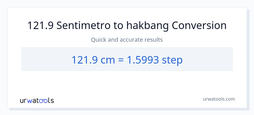 121.9 Mga Sentimetro patungong mga hakbang na conversion