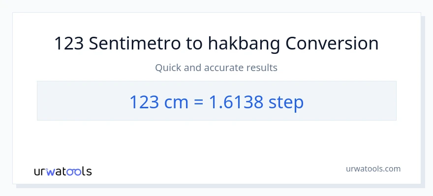 123 Mga Sentimetro patungong mga hakbang na conversion