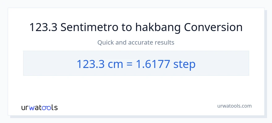 123.3 Mga Sentimetro patungong mga hakbang na conversion