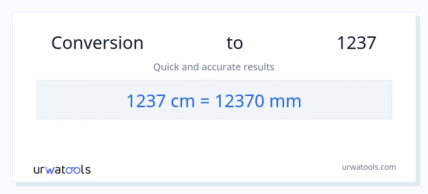 تبدیل 1237 سانتی‌متر به میلی‌متر