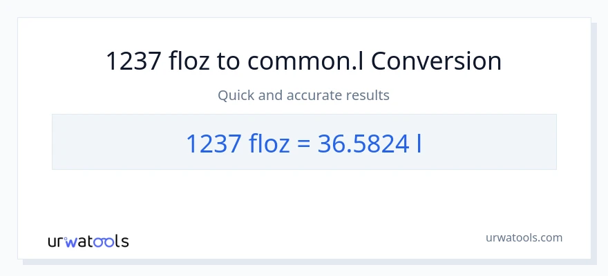 1237 mga onsa ng likido patungong Liters na conversion