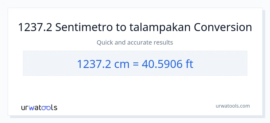 1237.2 Mga Sentimetro patungong Mga Paa na conversion