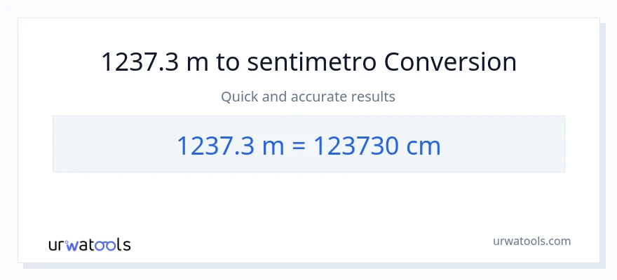 1237.3 Mga Metro patungong Mga Sentimetro na conversion